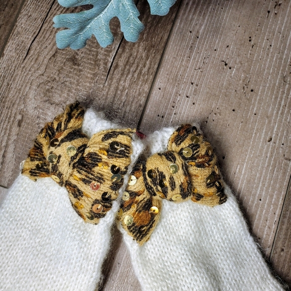 Y2K Vintage Betsey Johnson Sequins Knit Fingerless Gloves O/S - Picture 8 of 12